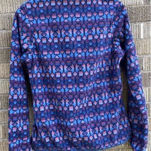 Stone Blue XS Micro D Snap Patagonia Pullover Geometric Pattern Cedar Mesa Women